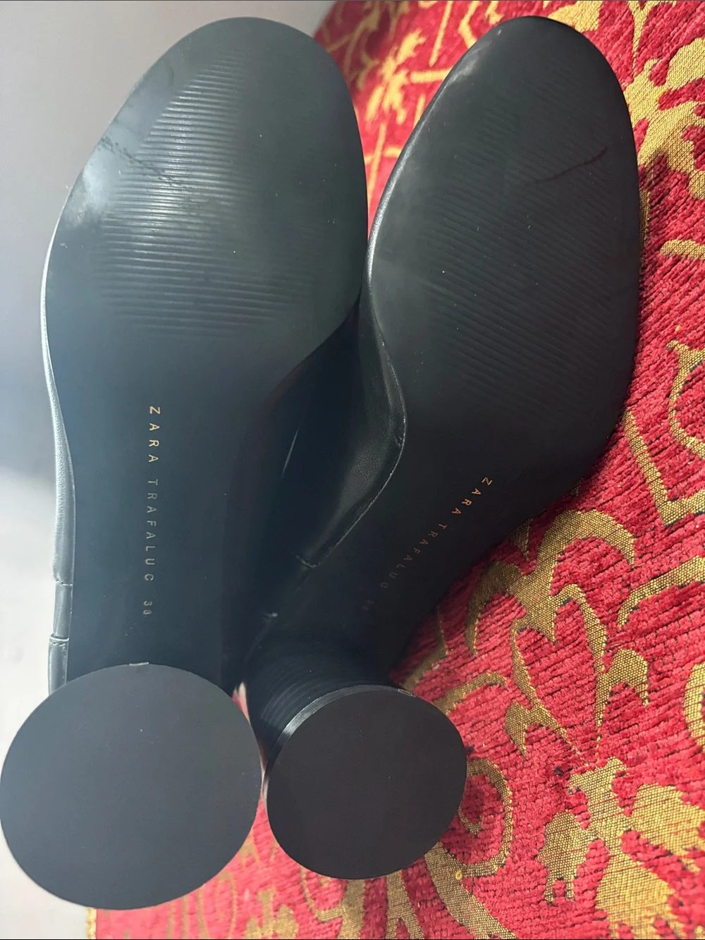 Zara Black Over-the-Knee Pointed-Toe Heeled Boots